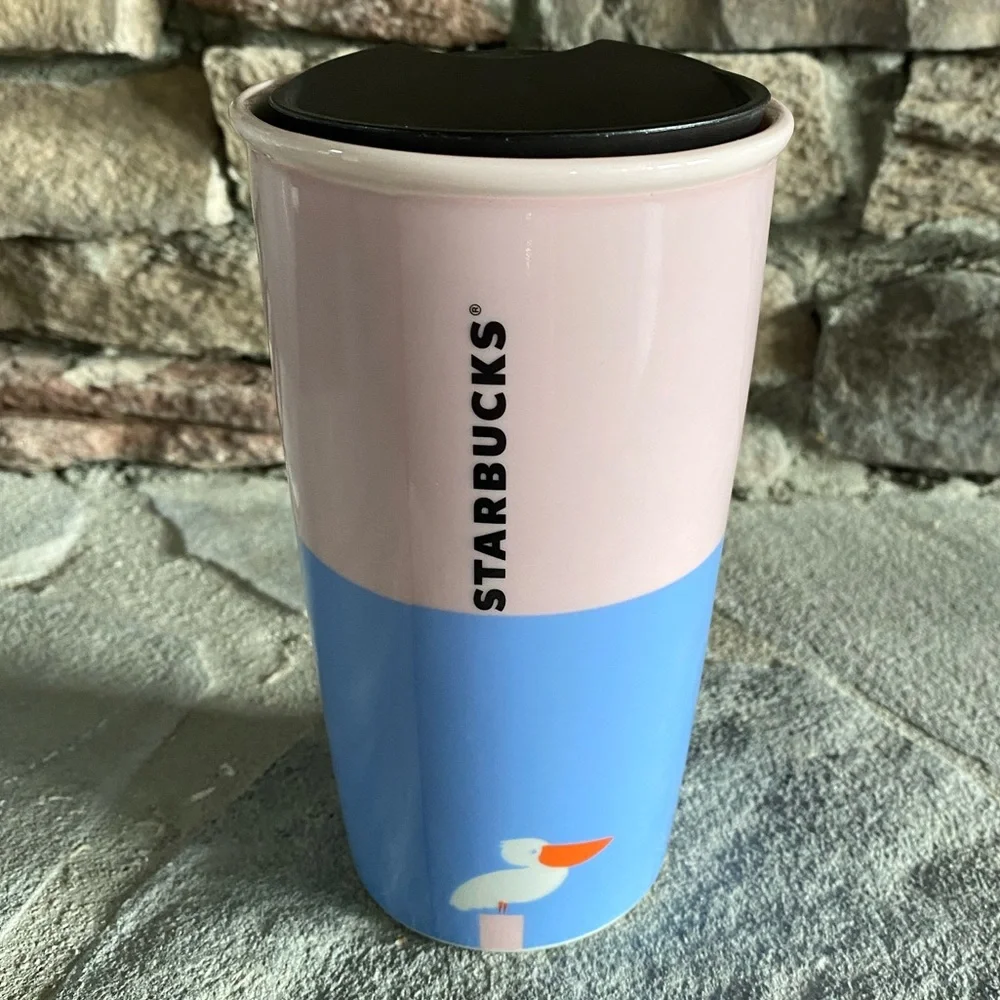 FLORIDA 2017 Starbucks Double Insulated Ceramic Travel Tumbler Mug 12 OZ.